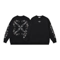 Off-White Black Spiral Line Arrow Crewneck Sweatshirt