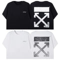 Off-White Cracked Texture Arrow Logo T-Shirt