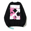 Off-White Black Pink Graffiti Arrow Crewneck Sweatshirt