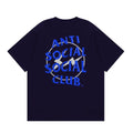 Anti Social Social Club Blue Lightning Circle Logo T-Shirt - Navy Blue
