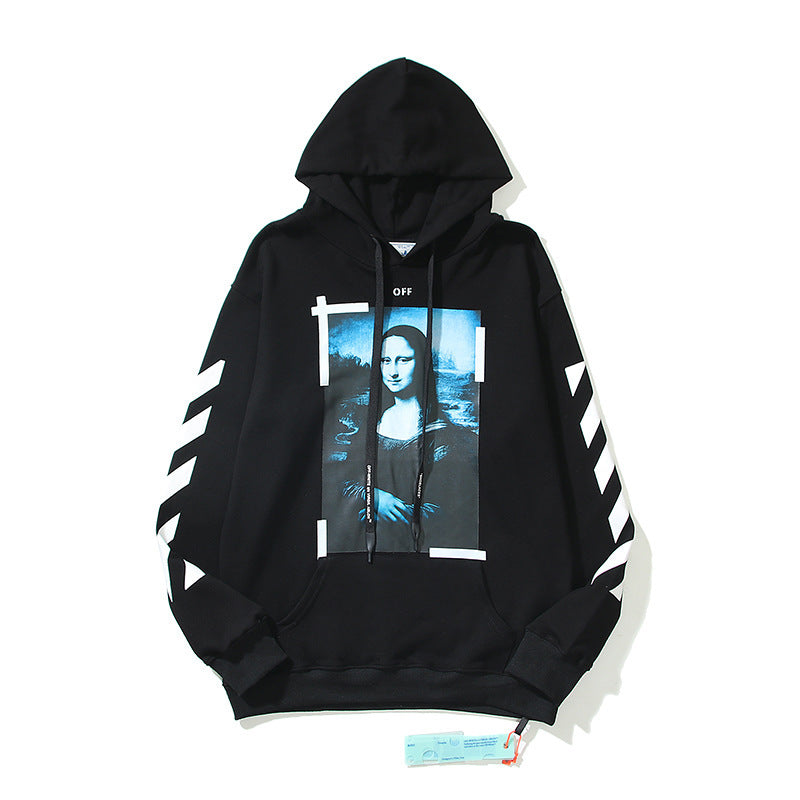 Off-White Black Mona Lisa Tape Frame Hoodie