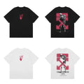 Off-White Pink Skeleton Arrow Cross Print Short Sleeve T-Shirt