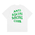 Anti Social Social Club Green Lightning Circle Logo T-Shirt - White