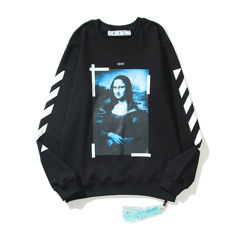 Off-White Black Mona Lisa Tape Frame Crewneck Sweatshirt