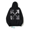 Off-White Black Monochrome Portrait Collage Arrow Hoodie