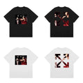 Off-White Red Tone Photo Arrow Cross Print Short Sleeve T-Shirt
