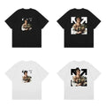 Off-White Oil Painting Figure Arrow Cross Print Short Sleeve T-Shirt