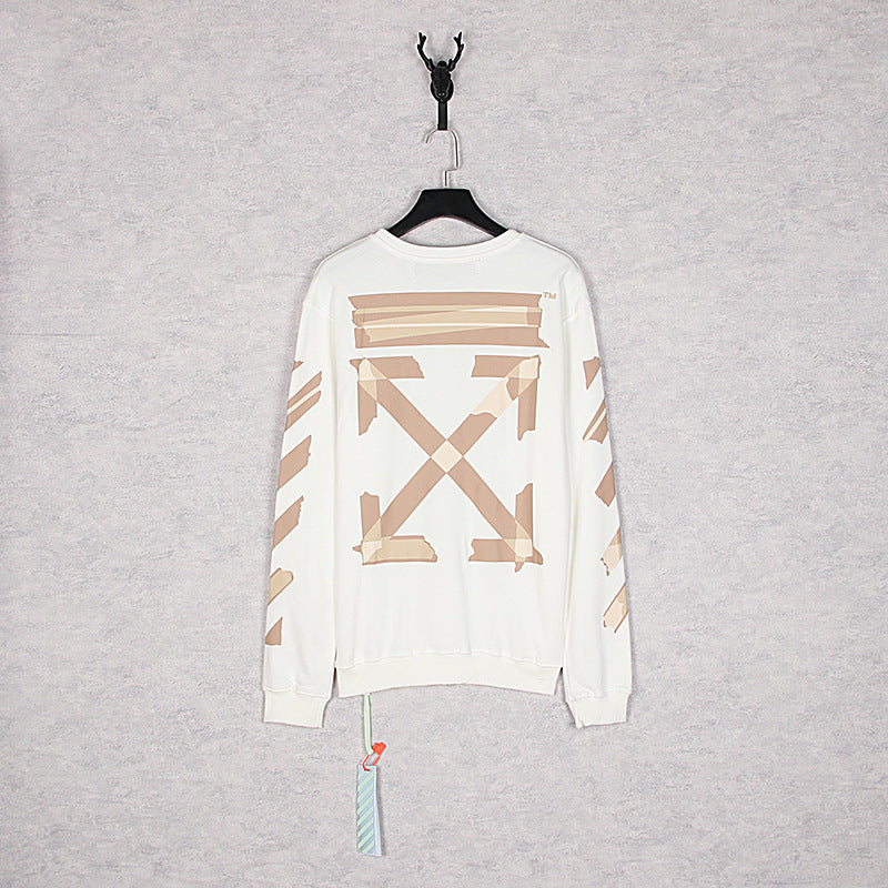 Off-White White Packing Tape Arrow Crewneck Sweatshirt