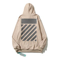 Off-White Khaki Industrial Diagonal Stripe Arrow Hoodie