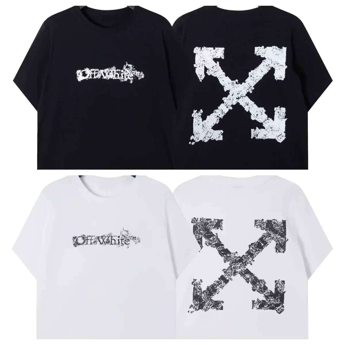 Off-White Floral Arrow Cross Print Short Sleeve T-Shirt