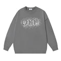 Off-White Dark Grey Spray Splatter Logo Crewneck Sweatshirt