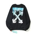Off-White Black Melting Ice Crystal Arrow Crewneck Sweatshirt