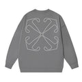 Off-White Dark Grey Spiral Line Arrow Crewneck Sweatshirt