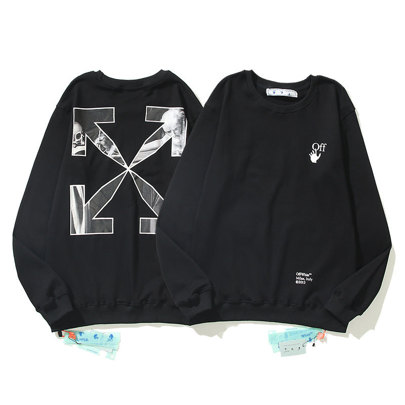 Off-White Black Skeleton X-Arrow Crewneck Sweatshirt