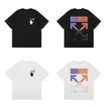 Off-White Rainbow Gradient Arrow Cross Print Short Sleeve T-Shirt
