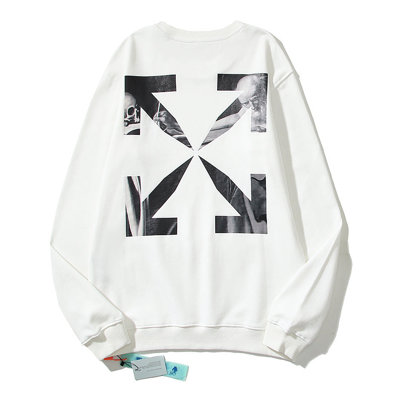 Off-White White Skeleton X-Arrow Crewneck Sweatshirt