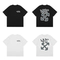 Off-White WHT Letter Grey Arrow Cross Print Short Sleeve T-Shirt